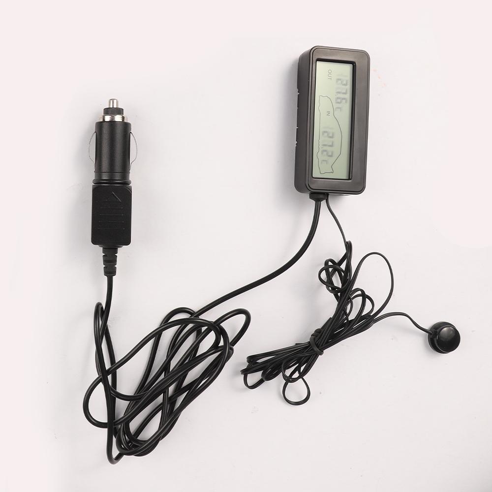 Мини ЖК-цифровой термометр для помещения/улицы с синей подсветкой для использования в автомобиле