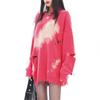 Women's Fashion Round Neck Loose Print Long-Sleeved Fall And Winter Sweater