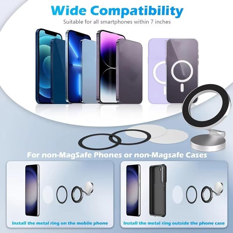 Портативная магнитная подставка для телефона, регулируемый автомобильный держатель, складная конструкция 180°