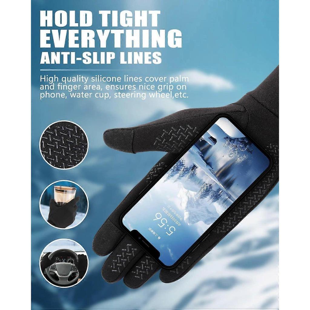 Lightweight Winter Gloves for Men Women, Warm Running Gloves Touchscreen Thermal