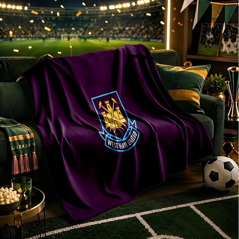 West FC United Crest Throws Blanket Flannel Blankets Plush for Couch Bed Gifts for Men Women Travel picnic blanket Christmas fan gifts