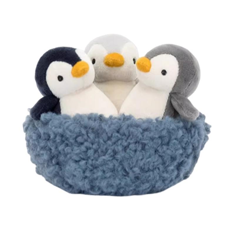 JELLYCAT Серия «Арктика и Антарктика» пингвин, строящий гнездо, кукла, плюшевая игрушка, высота 11 см