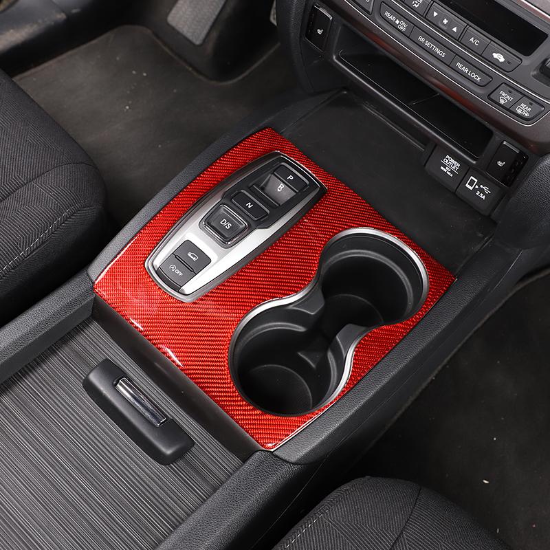 Для Honda Pilot 2015-2022 мягкое углеродное волокно автомобильный центр управления механизмом переключения передач панель крышка чашка воды рамка накладка наклейка