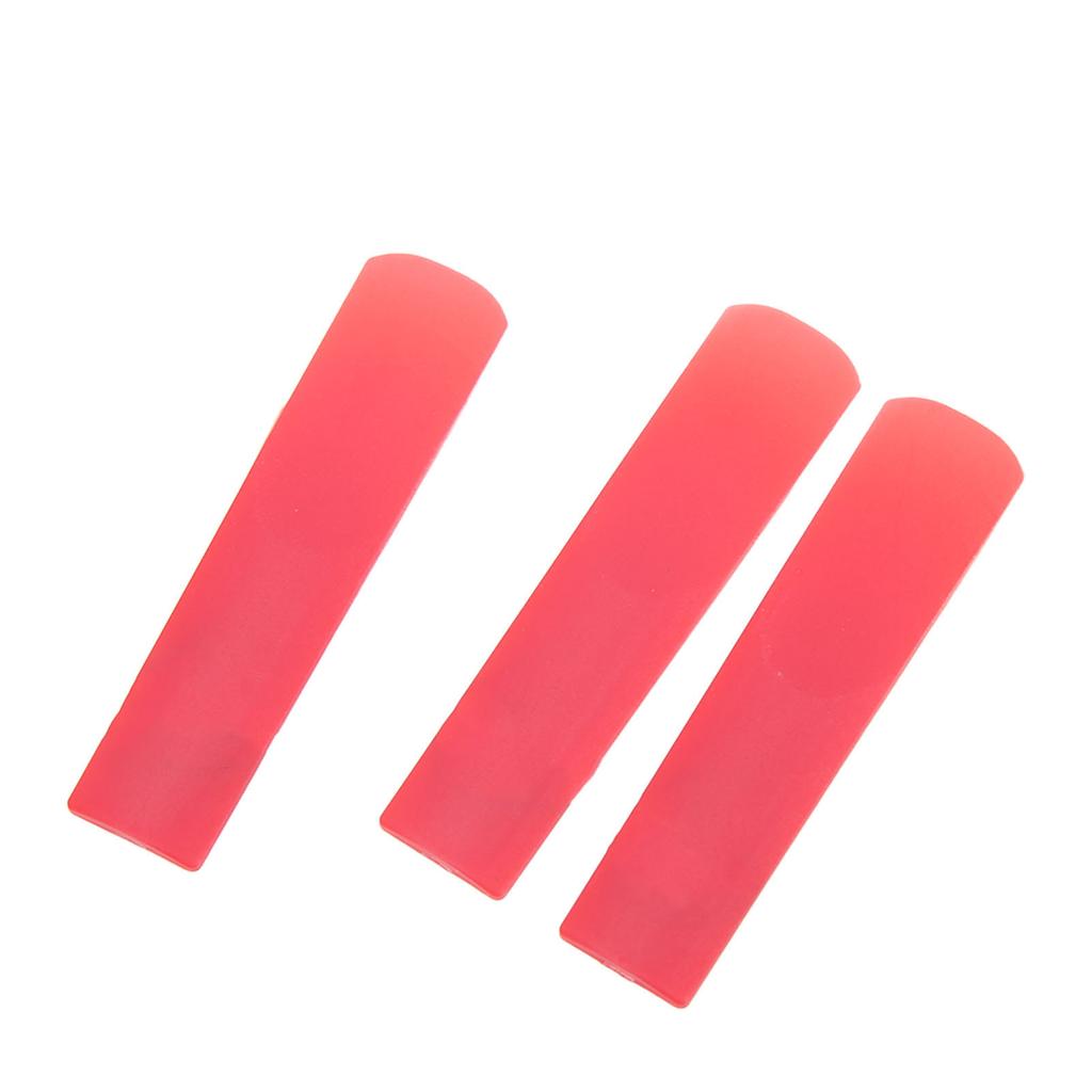 3Pcs Soprano Saxophone Reed Resin Sax Reeds Instrument Accessory Set Kit for Replacement Red