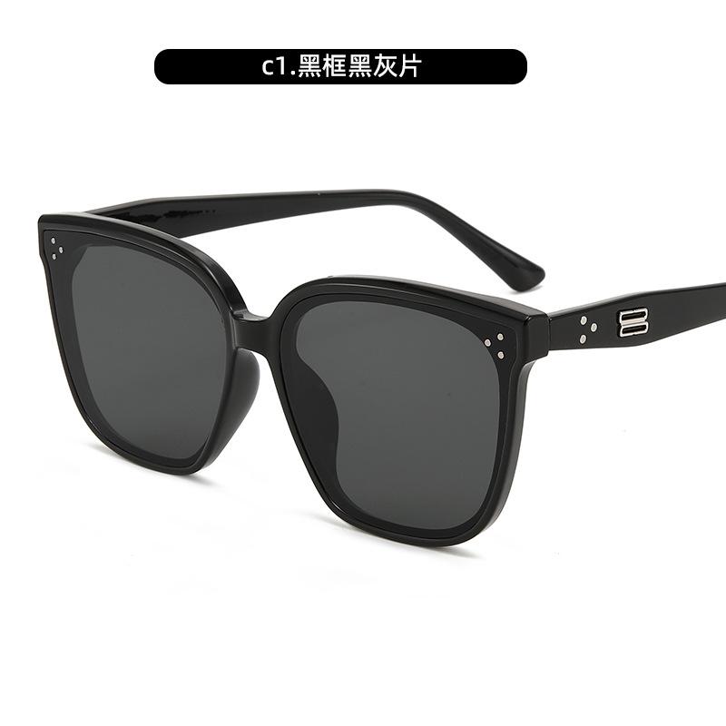 Gm Солнцезащитные очки Уличные оттенки Простые солнцезащитные очки Ретро солнцезащитный крем Защита от ультрафиолета Солнцезащитные очки Женские