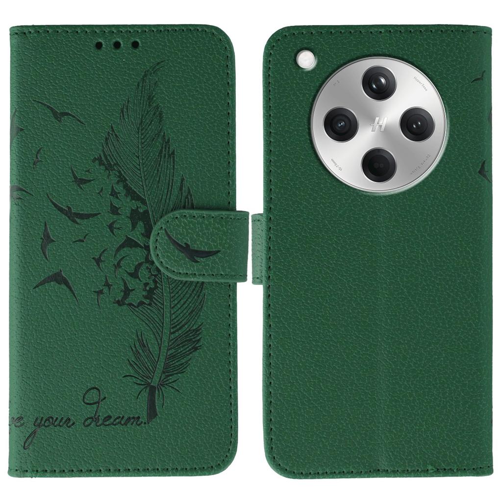 Для Oppo Find X8 5G Чехол с оттиском пера Кожаный кошелек-чехол для телефона