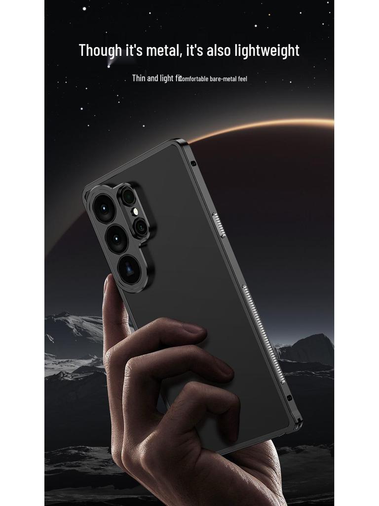 Охлаждающий чехол-рамка Samsung S26 Ultra с металлической застежкой и защитой для объектива для S25U и S24
