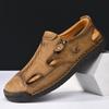 Summer Men's Shoes, Breathable Men's Sandals, Mesh Non-slip Soft-soled Casual Leather Shoes, Large Size