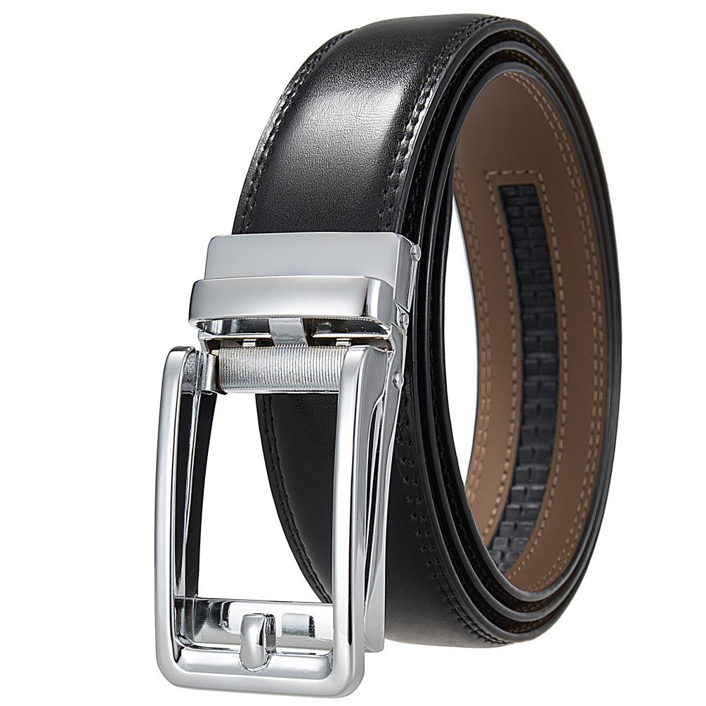 1 шт. Мужской ремень с автоматической пряжкой, модный деловой ремень из коровьей кожи, ремень Ly36-3 3315-1