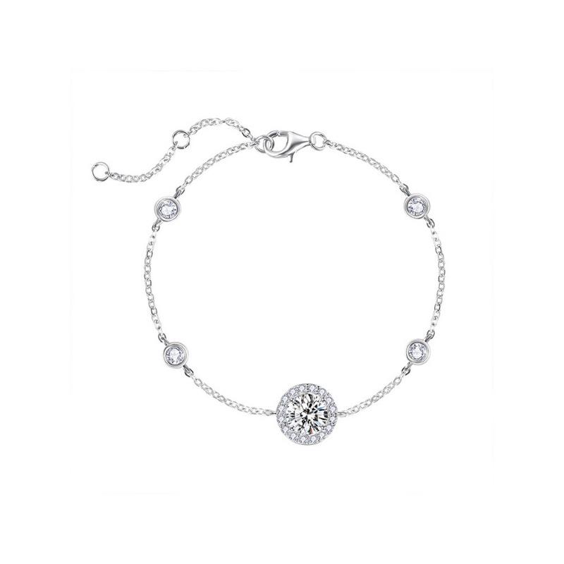 Браслет серии Star Point из стерлингового серебра S925, женский, простой, нишевый, универсальный, модный