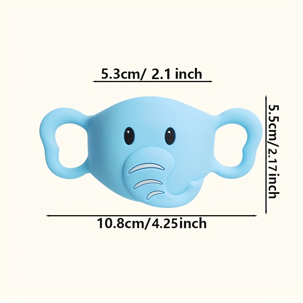 [Cute Elephant Bottle Cover] Cute Little Elephant Design Silicone Anti-Drop Cover|Durable & Stable Feeding Bottle Holder for Breast Pump or Sippy Cups