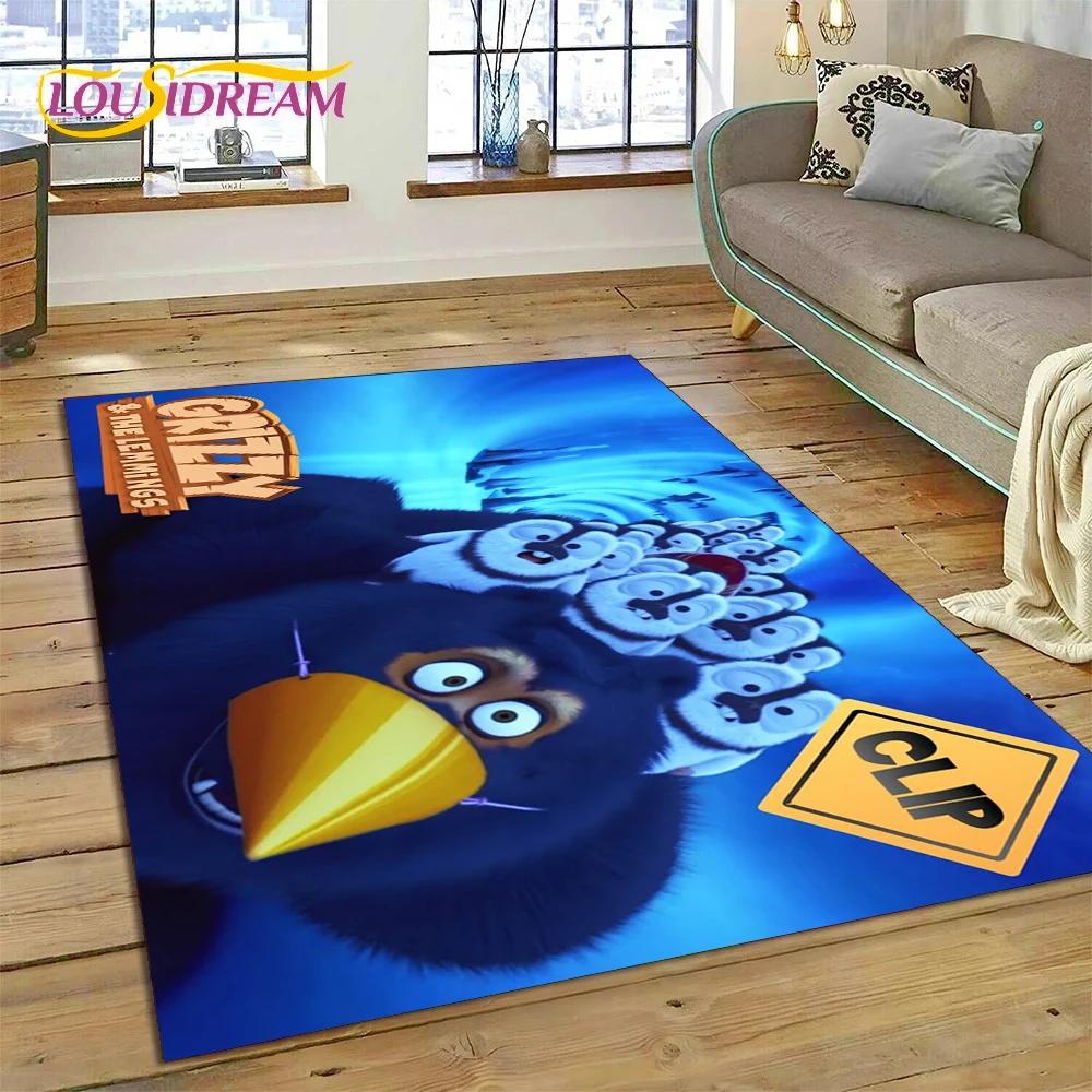 Cartoon Grizzy and The Lemmings Rug Carpet for Living Room Bedroom Home Decor,Floor Mat Non-slip Decoration for Sofa Doormat Kid