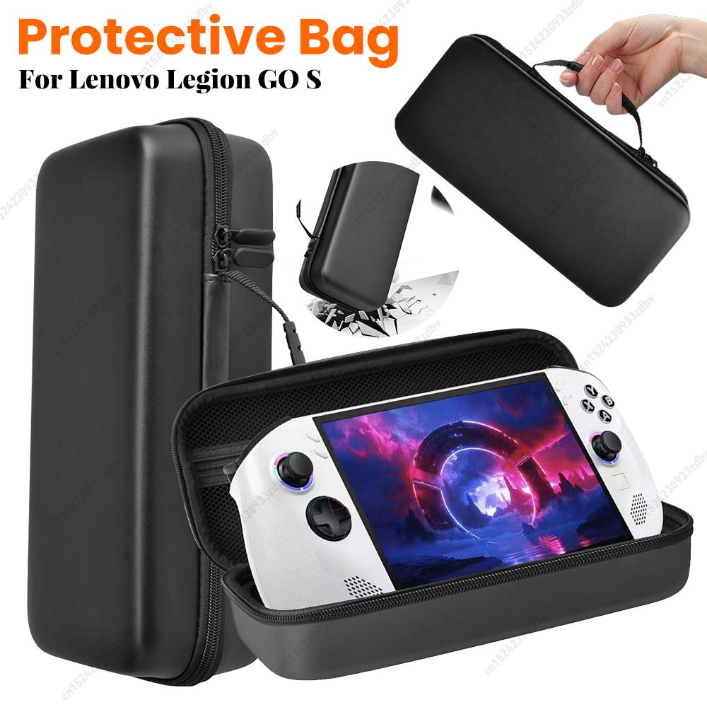 For Lenovo Legion Go S Game Consoles EVA Hard Carrying Case Anti-Drop Protective Case Waterproof Hard Shell Bag with Mesh Pocket