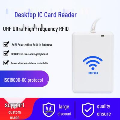 Настольный UHF RFID считыватель карт - Бесконтактное устройство для считывания карт ISO18000-6C