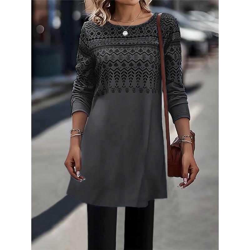 Весенне-осенняя женская блузка в уличном стиле, уличный хипстерский пуловер с круглым вырезом, топы с длинными рукавами