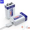 R7 9V USB батареи 6F22 аккумуляторные батареи 650mAh литиевые батареи многофункциональные батареи энергии для микрофона KTV металлоискателя