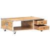 VidaXL Coffee Table 89x59x33 Cm Solid Raw Mango Wood