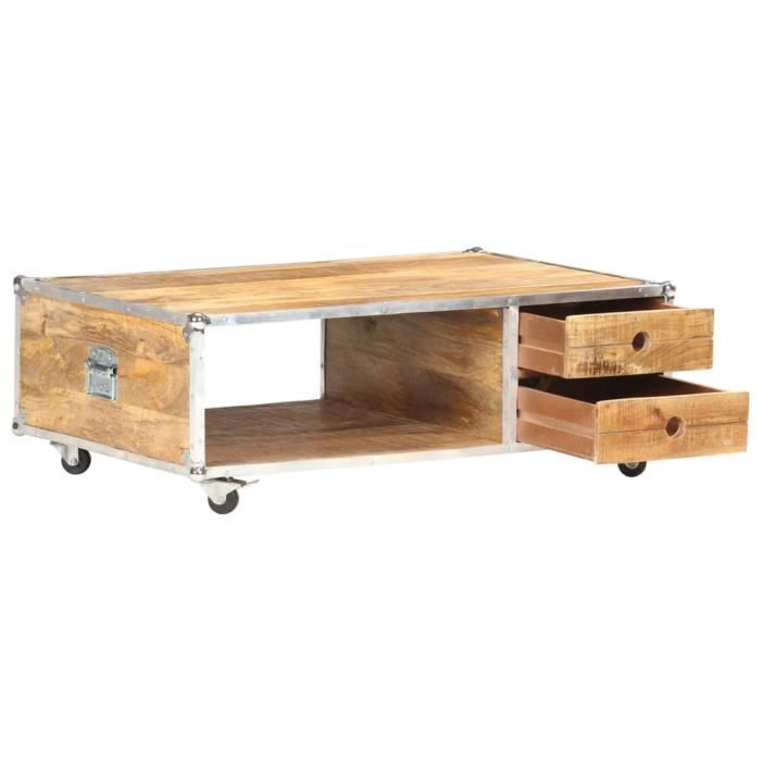 VidaXL Coffee Table 89x59x33 Cm Solid Raw Mango Wood