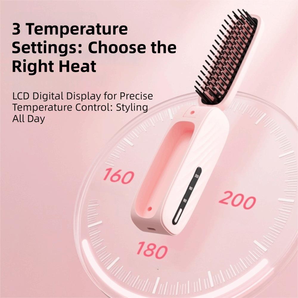Wireless Mini Straight Hair Brush Portable Portable Hair Straightener Hair Styling Iron Festival