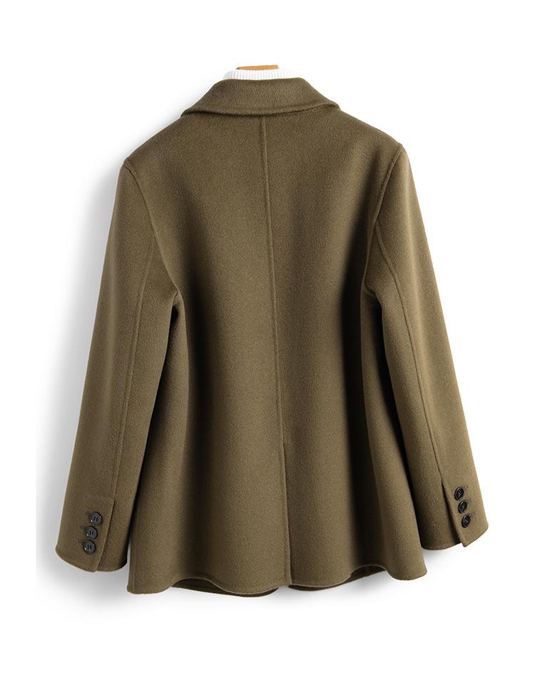 Women's Double-Faced Wool Blazer – Winter Slimming Essential Coat for a Versatile and Casual Workplace Look