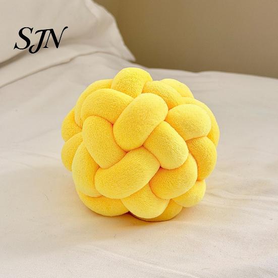 Soft Braided Cushion for Bay Window Knot Ball Throw Pillow, Round Pillow Ball, Knotted Decorative Pillows Couch Sofa Couch, Modern Bedroom Living Room