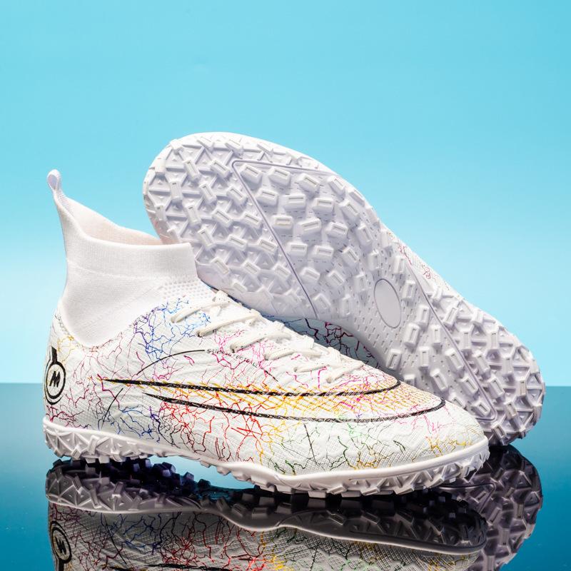 Высокие футбольные бутсы мужские сломанные ногти и длинные ногти детские ученики начальной и средней школы молодежные тренировочные бутсы для соревнований