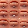 Fashion Eye Lip Ring Stainless Steel Lip Piercing Labret Rings Lotus Heart-shaped Devil Butterfly Moon Lip Nail Septum Piercing