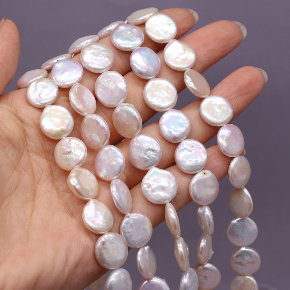 Белая барочная пуговица жемчуг 12-13 мм для изготовления ювелирных изделий своими руками ожерелье браслет серьги аксессуар