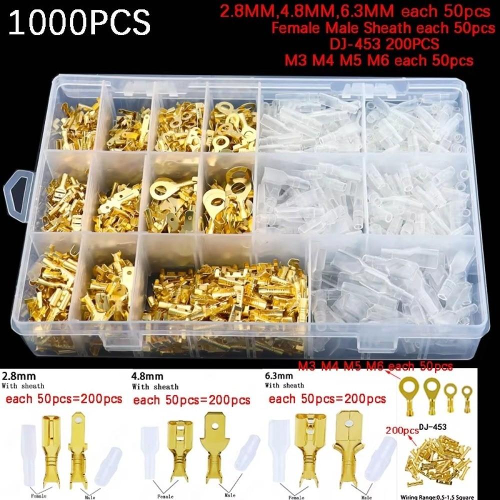 1000/1050 pcs Electrical Wire Connectors Electrical Crimp Terminals Electronic Accessories