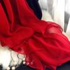 New Versatile Solid Color Dance Scarves Sunscreen Scarves With Good Drape Women'S Long Scarves And Gauze Scarves