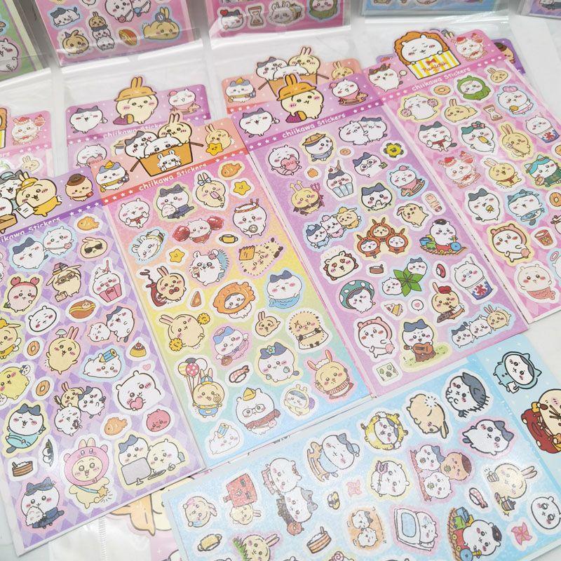 1/20Sheets Mix Kawaii Chiikawa Anime Stickers Cute Hand Acount Suitcase Phone Case Laptop Stickers Kids Toys Gifts