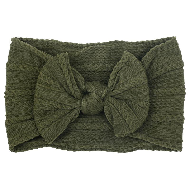 Baby Girls Bow Headbands, Soft Elastic Nylon Hairbands for Infants Toddlers
