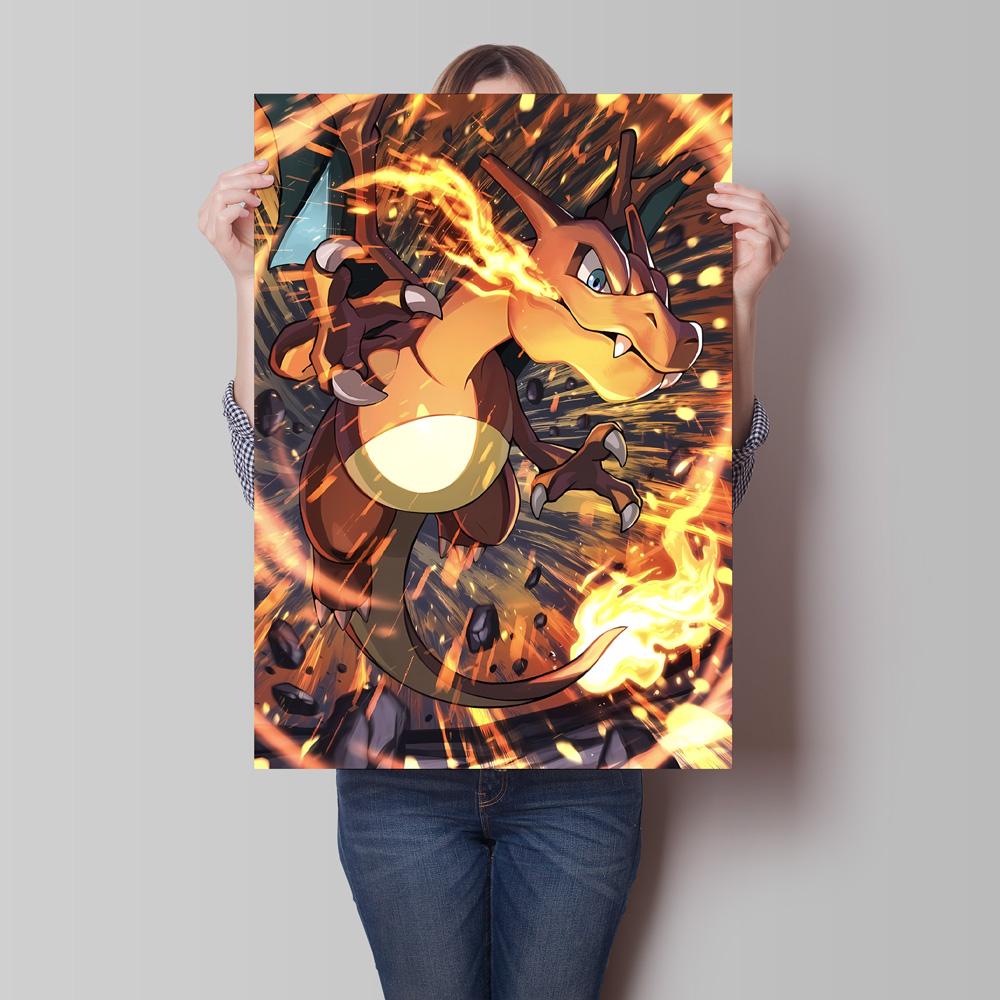 Japanese Anime Canvas Paintings Pikachu Poster Cartoon Character Picture Bright and Clear Colors High Quality Home Decor