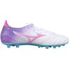 Mizuno Morelia Neo III Pro Удобные AG (Резиновые короткие шипы) Амортизирующие футбольные бутсы Мужские футбольные бутсы Бело-фиолетовые P1GA238456