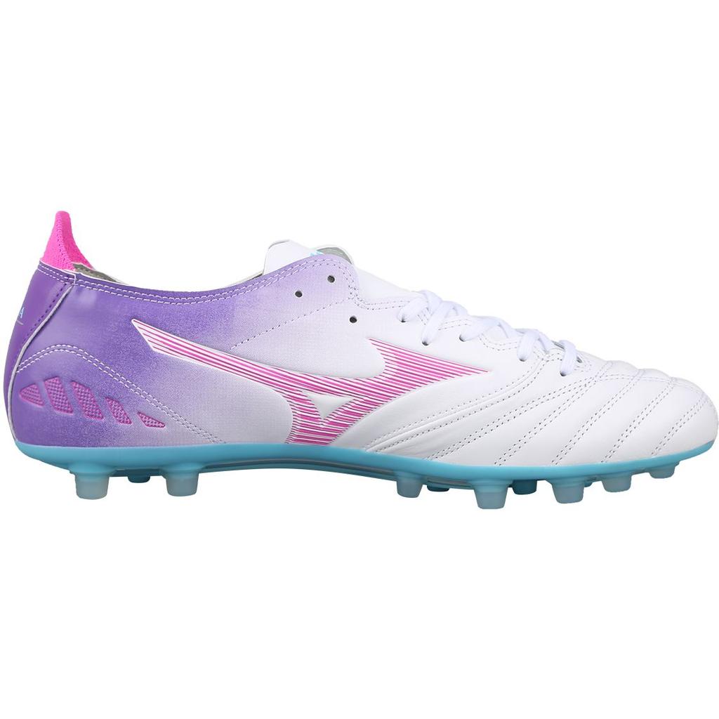 Mizuno Morelia Neo III Pro Удобные AG (Резиновые короткие шипы) Амортизирующие футбольные бутсы Мужские футбольные бутсы Бело-фиолетовые P1GA238456