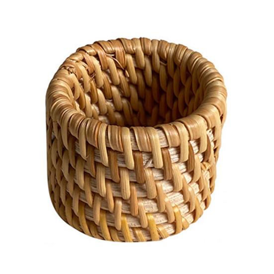 Кольцо для салфеток из ротанга, плетеное вручную, деревенское кольцо для салфеток, многоразовый держатель для салфеток, украшение стола для свадебной вечеринки, повседневное использование