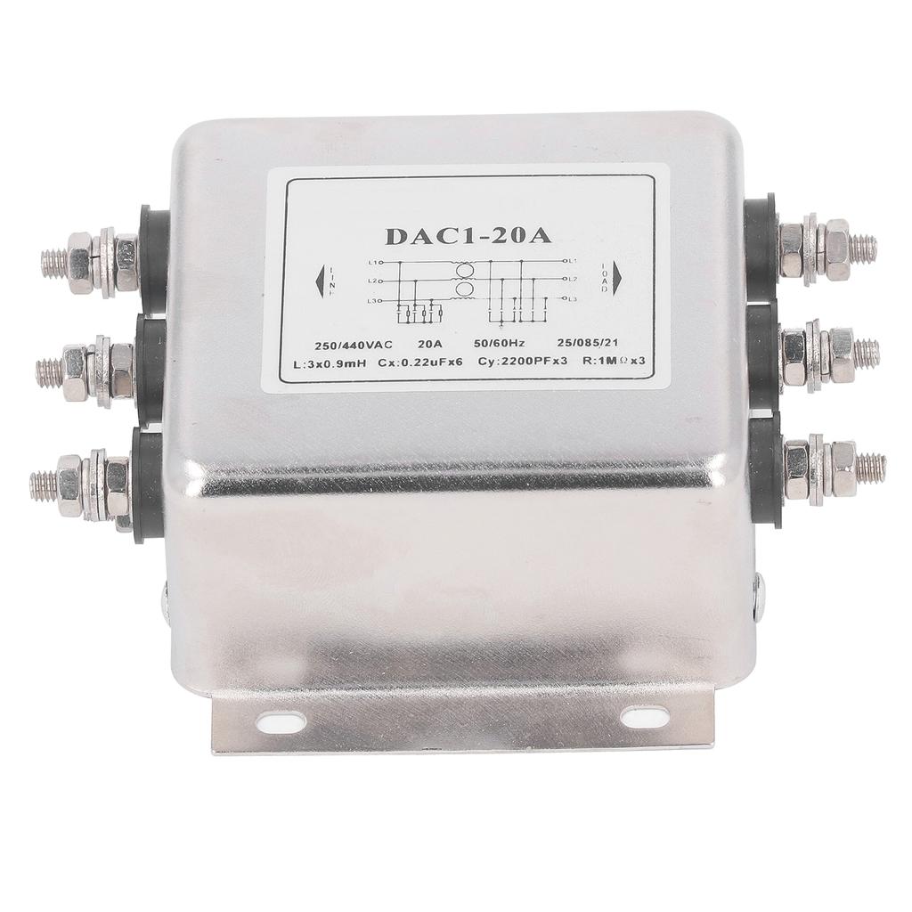 Фильтр электромагнитных помех 3 фазы 3 провода подавитель помех фильтр электромагнитных помех AC250V 440V 50 6