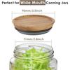 Regular Mouth and Wide Mouth Wooden Mason Jar Lids for Ball/Mason Jars, Reusable Acacia Wood Mason Jar Lids with Airtight Silicone Seal Perfect