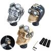 Universal Skull Head Gear Lever Gear Shifts Knob Skeleton Shape Gear Shift Knob Manual Transmission LED Light Gear Shifts Knob