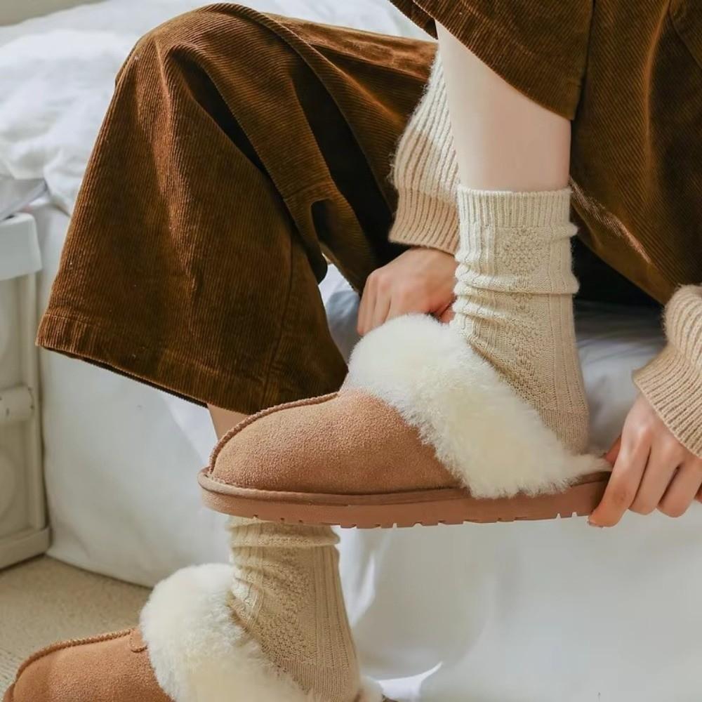 Утепленные гольфы до середины икры, термоноски женские, махровые носки, повседневные носки из имитации кашемира