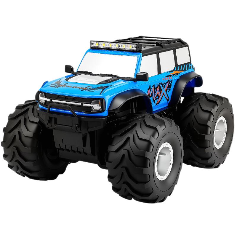 Амфибия трюковая радиоуправляемая машина с цветными огнями - 4WD Внедорожник Большие колеса Скалолаз