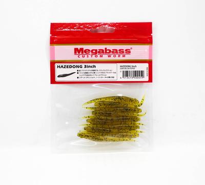 Megabass Мягкая приманка Hazedong 3 дюйма, темная дыня, перец (0459)