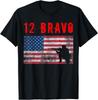 12 Bravo MOS Военный инженер - Флаг США USA Унисекс S - 5XL Унисекс Футболка