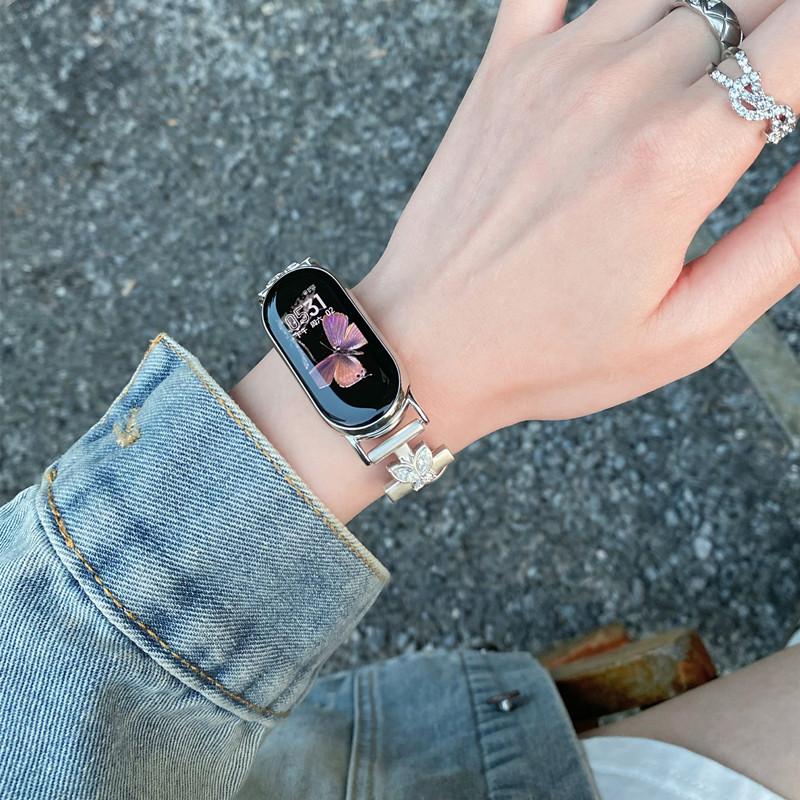 Роскошный кожаный ремешок для браслета Xiaomi Mi Band 9, сменный многоцветный ремешок для браслета Xiaomi mi band 8, браслет Correa