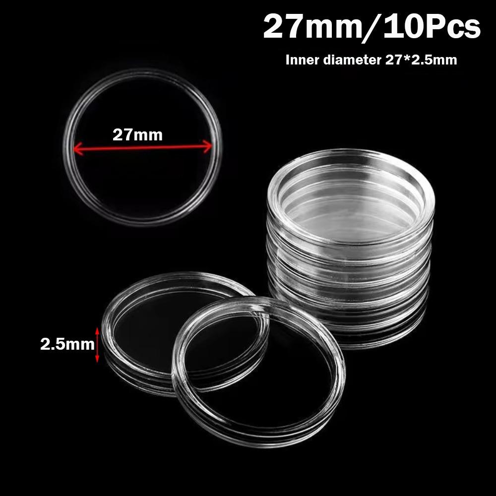 Пластиковые капсулы для монет Прозрачный контейнер для монет Капсулы для хранения Главная