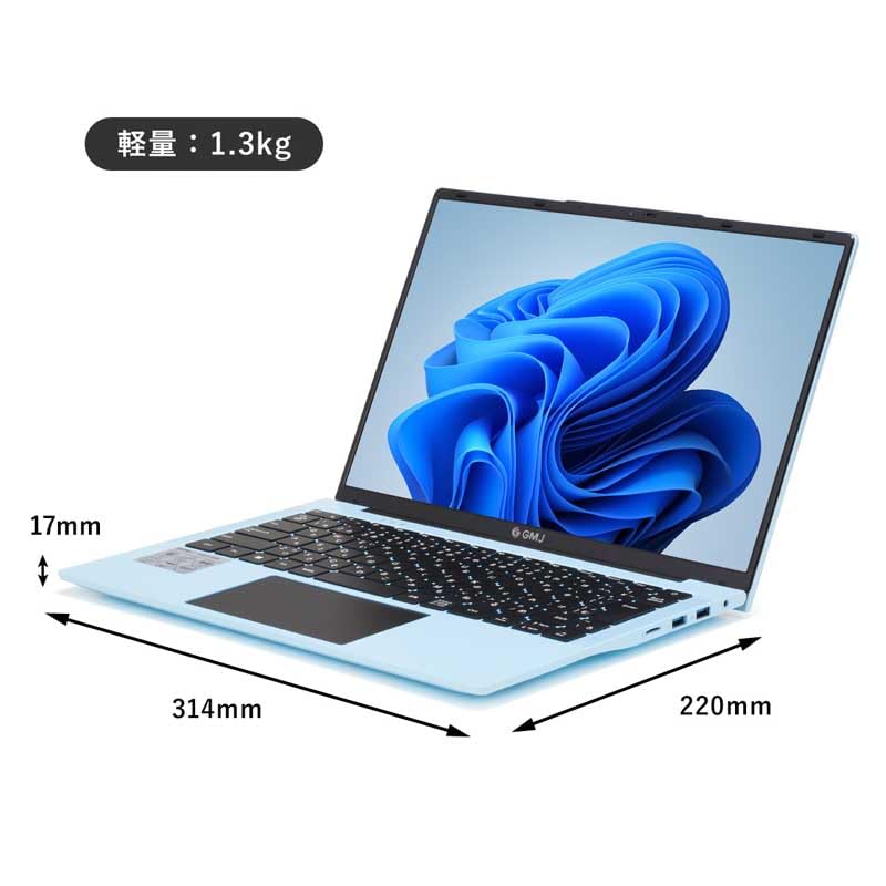 Ноутбук с Windows 11 Office дюймовый сверхлегкий тонкий SSD GM-JAPAN 14.1 128 ГБ/память 4 ГБ/веб-камера/WPS Office/Celeron/WIFI/USB3.0/HDMI (Голубой лед)