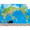 Chamber Art World Map Large Piece Puzzle, 150 Pieces, Mixed Colors Jigsaw Puzzle, Childrens Games, Educational Toys