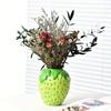 Mini Creative Strawberry Shaped Vase Flower Pot Decorative Ceramic Vase for Flower Arrangement Home Living Room Decoration Ornament