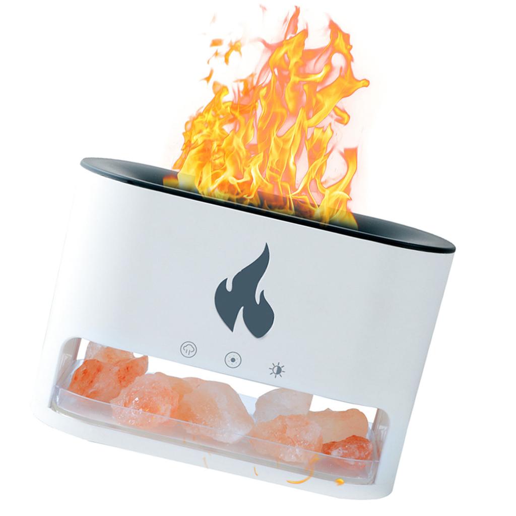 250 мл Аромадиффузор для эфирных масел Тип C Питание от USB Автоматическое отключение Ночник 4 цвета пламени Диффузор-солевая лампа