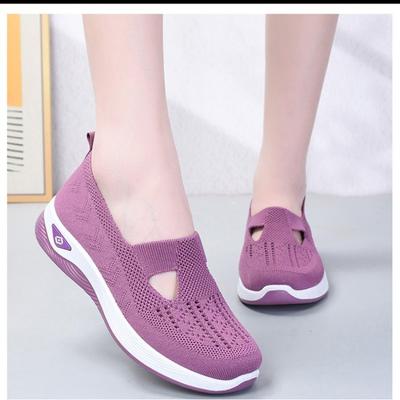 Модные женские туфли весна/лето, новые дышащие и удобные, туфли для мам, мягкая подошва, повседневные сетчатые женские туфли